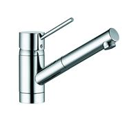 KLUDI SCOPE Mitigeur monocommandé pour évier, levier fermé, avec bec extractible, chrome, 339310575, 339310575