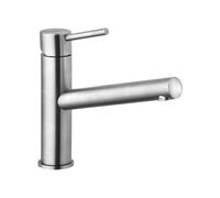 Kludi STEEL rubinetto da cucina, orientabile, 44850F860, STEEL acciaio inox spazzolato [Rubinetti da Cucina]