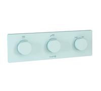 KLUDI TRONIC / PUSHTRONIC thermostat électronique encastré, Set d'encastrement brut avec set de finition, HotStop, 3830053-00, 3830053-00, Colorazione: Bianco opaco