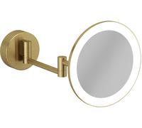 Kludi Vela R specchietto per trucco 20.2x20.2 cm rotonda con illuminazione oro 58995N0W