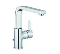 KLUDI ZENTA Mitigeur monocommandé pour lavabo, hauteur de bec 220mm, orientable, avec vidage métal, chrome, 420250575, 420250575