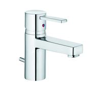 KLUDI ZENTA Mitigeur monocommandé pour lavabo, hauteur de bec 65mm, avec vidage métal, chrome, 382500575, 382500575