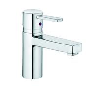 KLUDI ZENTA Mitigeur monocommandé pour lavabo, hauteur de bec 75mm, sans garniture d'écoulement, chrome, 382620575, 382620575