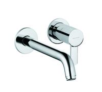 KLUDI ZENTA Mitigeur mural encastré pour lavabo à deux trous, bec déverseur mural 230mm, chrome, 382450575, 382450575