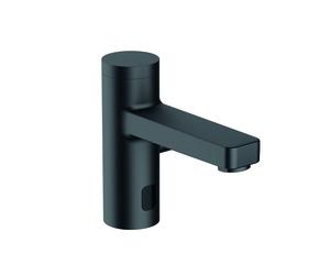 KLUDI ZENTA SL E Robinetterie de lavabo électronique, avec arbre mélangeur et poignée de sélection de la température, alimentation par pile, 3810039WR, 3810039WR, Colorazione: nero opaco