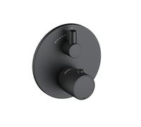 KLUDI ZENTA SL Mitigeur thermostatique encastré pour douche, montage mural, blocage de l'eau chaude, 388853945, 388853945, Colorazione: nero opaco