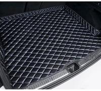 KLUEES Auto Tappetino per Ford Focus Hatchback 2005-2010,Vasca Pelle Antiscivolo AntiGraffio Baule Fodera,Baule Copri Cargo Protezione Liner,Coperture Bagagliaio,D/Black~Blue