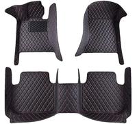 KLUEES Tappetini Auto Pelle per Chery Tiggo 7 2016-2022,Copertura Totale Antiscivolo Protettivi Tappetini,Anteriori Posteriori Comfort Antiusura Moquette,C/Black-Red