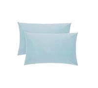 KLULK Coppia Federe Cielo 100% Cotone, 52 X 82 Cm, Set Di 2 Cuscino Letto, Chiusura A Busta, Tinta Unita, Made In Italy