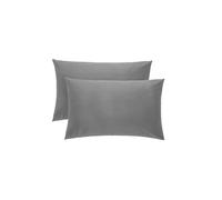 KLULK Coppia Federe Grigio 100% Cotone, 52 X 82 Cm, Set Di 2 Cuscino Letto, Chiu