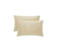 KLULK Coppia Federe Sabbia 100% Cotone, 52 X 82 Cm, Set Di 2 Cuscino Letto, Chiu