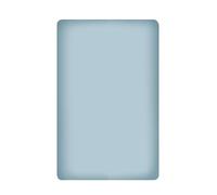 KLULK Lenzuolo Sotto Con Angoli Elasticizzati Una Piazza E Mezza Celeste,100% Percalle Di Cotone,125 x 200 + 25 Cm,Made In Italy