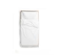 KLULK Parure Copripiumino Percalle Singolo Bianco, Sacco 155 X 205 + 80 Cm, 1 Fe