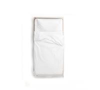 KLULK Parure Copripiumino Percalle Singolo Bianco, Sacco 155 X 205 + 80 Cm, 1 Federa 52 X 82 cm, Made In Italy