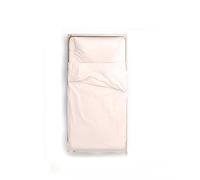 KLULK Parure Copripiumino Percalle Singolo Rosa Cipria, Sacco 155 X 205 + 80 Cm, 1 Federa 52 X 82 cm, Made In Italy