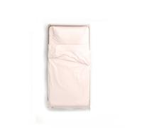 KLULK Parure Copripiumino Percalle Singolo Rosa Cipria, Sacco 155 X 205 + 80 Cm,