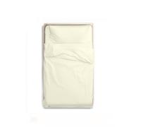 KLULK Parure Copripiumino Percalle Un Posto E Mezzo Panna, Sacco 205 X 205 + 80