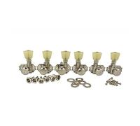 Kluson Revolution DieCast Tuners - 3 per lato - perlato Keystone Button, bloccaggio, Nickel