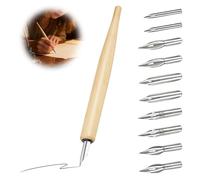 Kluz Set di penne stilografiche per calligrafia - Elegante penna caligrafia con molle metalliche intercambiabili, ideale per penne calligrafia, scrittura creativa, illustrazione e disegno tecnico