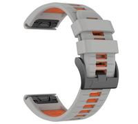 KLVN Cinturino per orologio da 26 mm per Garmin Fenix 7X Pro/ 7X/ 6X/ 6X Pro/Fenix 5X/ 5X Plus/Fenix 3/Fenix 3 HR, cinturino in silicone morbido a montaggio rapido da 26 mm(Carbon Gray