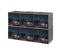 KLWQR Cestini cubici pieghevoli, impermeabili, con manici, per auto, sotto la notte, per riporre giocattoli, armadi, uffici, camere da letto, 6 pezzi