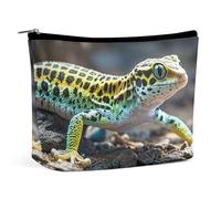 KLWQR Leopard Little Gecko - Trousse per trucchi impermeabile con cerniera, organizer da viaggio per donne e donne, stile, taglia unica