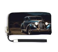 KLWQR Portafogli in pelle impermeabile con cerniera intorno alla pochette per auto sotto la notte porta carte di credito pochette per donne