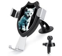 KLWQR Simpatico supporto per telefono da auto a forma di gatto bianco, supporto per telefono cellulare a mani libere, antiscivolo, ultra stabile, universale, compatibile con la maggior parte dei