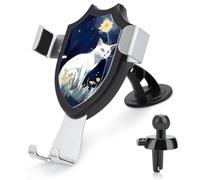 KLWQR Supporto per telefono da auto a forma di gatto bianco, supporto per telefono cellulare, antiscivolo, ultra stabile, universale, compatibile con la maggior parte dei telefoni cellulari