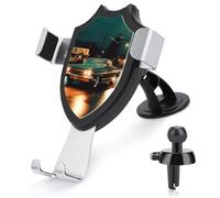 KLWQR Supporto per telefono per auto da corsa Supporto per telefono cellulare a mani libere antiscivolo ultra stabile Supporto per telefono da auto universale per auto compatibile con la maggior parte