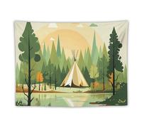 KLWQR Teepee, arazzo da appendere alla parete, moderno, poster estetico, arte artistica da parete, decorazione per feste, casa, camera da letto, soggiorno, dormitorio, 76,2 x 101,6 cm