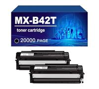 KLXFJ MX-B42T 25B3430 Cartucce Di Toner Con Chip Compatibili Con Stampante Per Sharp MX-B427W MX-B427PW, Toner Ad Alta Resa 20000 Pagine,Black-2 pack