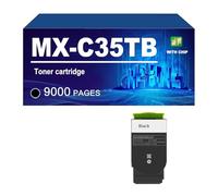 KLXFJ MX-C35T Cartuccia Toner Compatibile Per Sharp MX-357F MX-C407P Stampante, Toner Ad Alta Capacità MX-C35TB MX-C35TC MX-C35TM MX-C35TY,Black-1 Pack