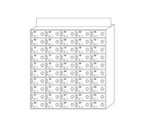 KLYDBMYT Armadietto portacellulare da 30/40/50/60 slot, armadietto portacellulare in acrilico con serrature e chiavi, targhette identificative, armadietto tascabile a parete (50 slot)