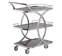 KLYDBMYT Carrello da bar per hotel, ristoranti, bar, bar, bevande, cibo, portabottiglie, mobiletto portabottiglie, carrello da cucina con ruote, dimensioni: 85 x 64 x 40 cm.