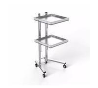 KLYDBMYT Carrello in acciaio inossidabile con ruote, carrello portaoggetti in metallo a 3 livelli per saloni di bellezza, soluzioni per cucine e magazzini