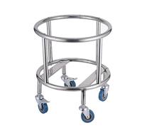 KLYDBMYT Carrello mobile per pentole a induzione per impieghi gravosi, con ruote bloccabili, in acciaio inox per cucina da ristorante (colore: argento, dimensioni: 55 cm)