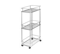KLYDBMYT Carrello portaoggetti a 3 ripiani, carrello portaoggetti in metallo, carrello da cucina con ruote, per ingresso, soggiorno, spazi stretti, bagno (82 cm/32 pollici)