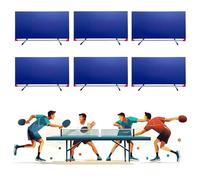 KLYDBMYT Conjunto de barreras comerciales para Tenis de Mesa, cerramiento desmontable de Alta resistencia para la seguridad de la Pista de Ping Pong, valla de calidad Profesional.
