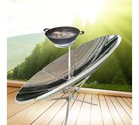 KLYDBMYT Fornello Solare parabolico Portatile, Forno Solare concentrato per Campeggio all'aperto, Temperatura di Messa a Fuoco: 700-1000 °C, Adatto per Picnic, Campeggio, Viaggi, 1800 W