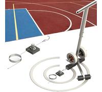 KLYDBMYT Kit de marcaje de canchas de baloncesto con máquina trazadora de cintas para dibujar líneas rectas, círculos y curvas en canchas, estacionamientos y talleres.
