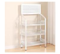 KLYDBMYT Scaffale per supermercato, Organizer per Snack, scaffale per Bevande/Piccoli Alimenti/Giocattoli Contro Il Muro (Bianco, 50x27x106 cm)