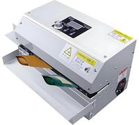 KLYDBMYT Sigillatrice Termica Commerciale, Macchina Automatica per sigillatura Continua di Sacchetti a Caldo da 300 W, 6 m/min, Temperatura e velocità Regolabili da 50 a 200 ℃