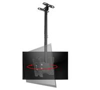KLYDBMYT Supporto per TV a soffitto a 2 Lati, Supporto TV inclinabile e Girevole, Supporto TV telescopico a soffitto, per TV da 20 a 32 Pollici, Peso Massimo 60 libbre per Schermo, 1,5 m