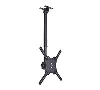 KLYDBMYT Supporto TV da Parete, Regolabile in Altezza, Supporto TV da soffitto, inclinazione di 90°, per la Maggior Parte dei Display LED da 19-55 Pollici, 1 m