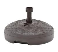 KLYEON Base Ombrellone per Sabbia/Acqua 20L Marrone Rattan in Plastica Accessori per ombrelloni
