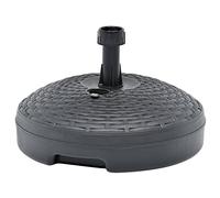 KLYEON Base Ombrellone Sabbia/Acqua 20L Antracite Rattan in Plastica Accessori per ombrelloni