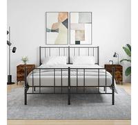 KLYEON Comodini 2 pz Rovere Fumo 40x35x47 Comodini da letto