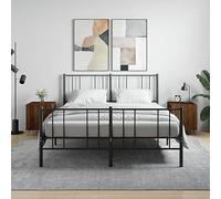KLYEON Comodini 2 pz Rovere Marrone 40x40x50 cm in Legno Multistrato Comodini da letto