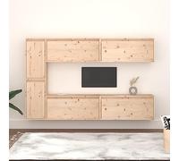 KLYEON Mobili Porta TV 6 pz in Legno Massello di Pino Multimedia Mobili
